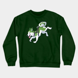 Green Husky Running Crewneck Sweatshirt